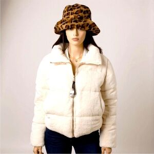 Juicy Couture White Sherpa Puffer Winter Coat - NEW